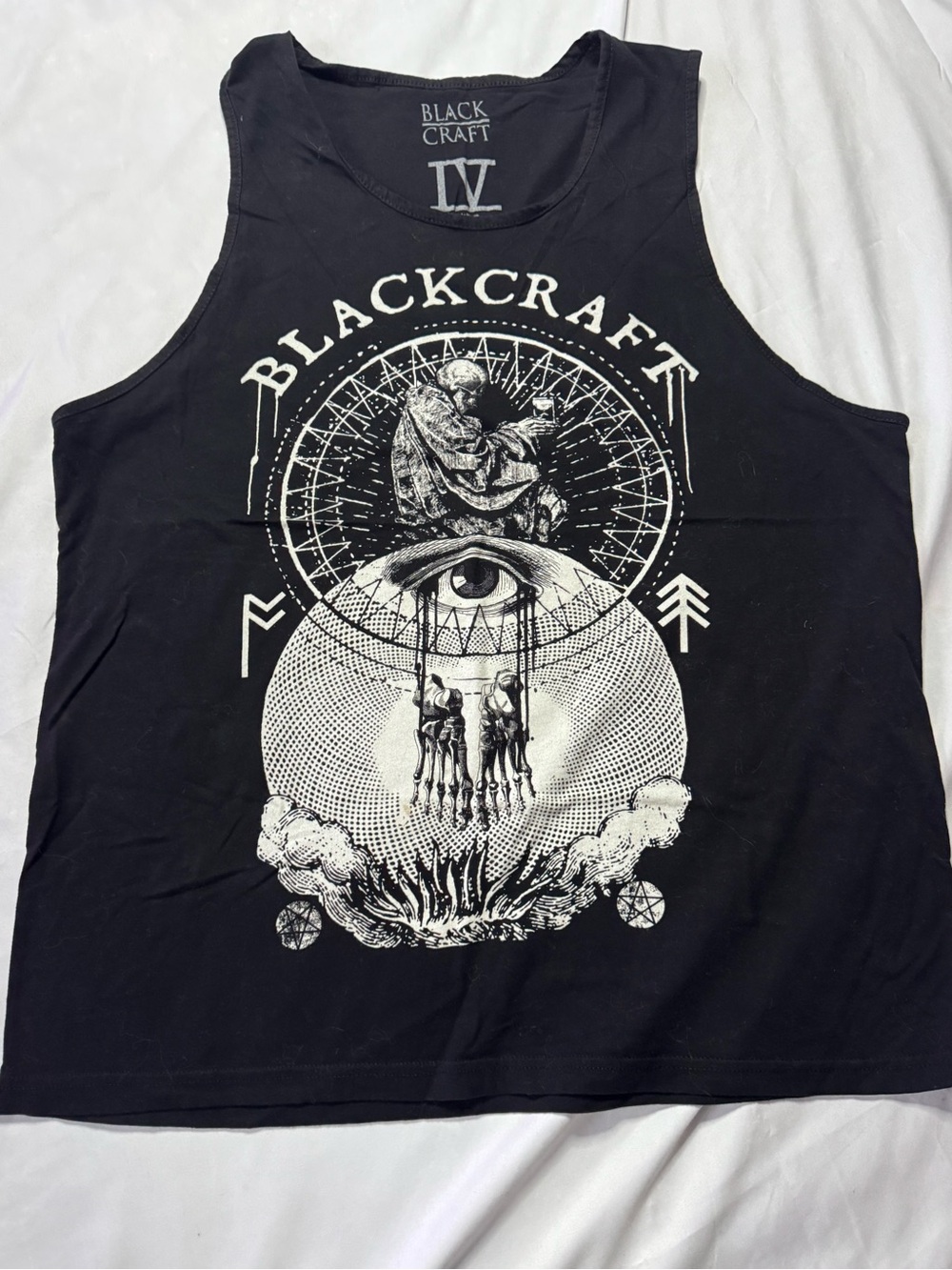 Black Craft Graphic Tank Top - Men's Sleeveless Shirt